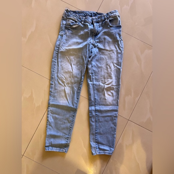 Aeropostale  Women Skinny Crop Distressed Light Vintage jeans Size 14 prewashed - Picture 5 of 16